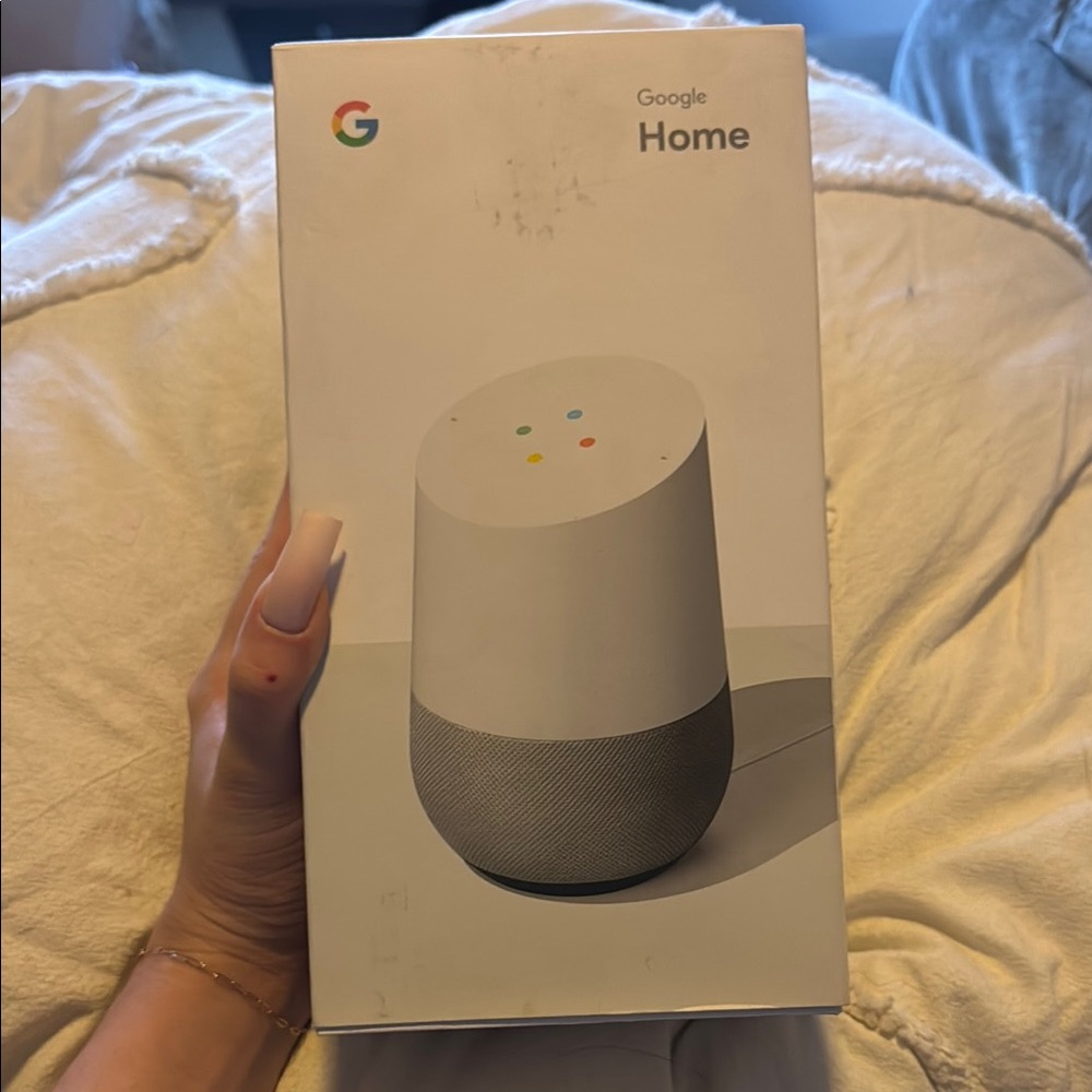 Google Home Smart Speaker - White and Gray